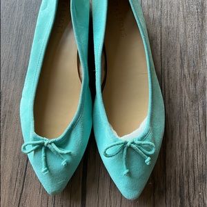 Talbots Mira blue suede ballet flats, new, Size 9